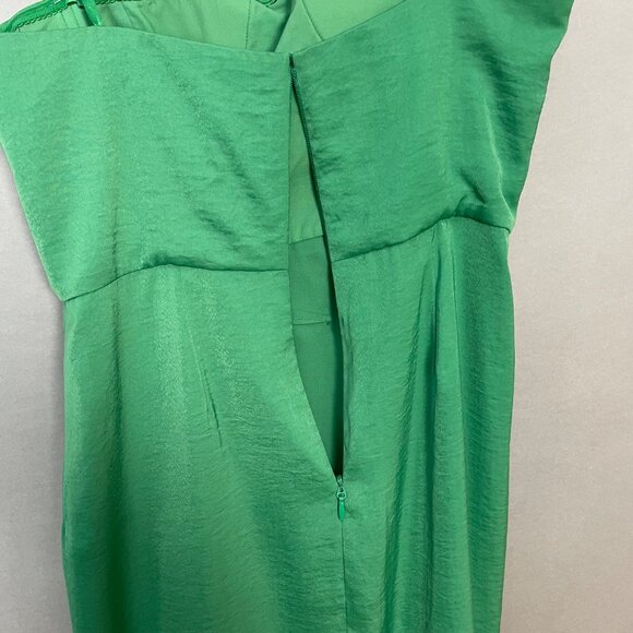 BCBGMaxAzria Strapless Dress Brooch Larre Kelly Green Sz 10 Cocktail Homecoming - Picture 10 of 16